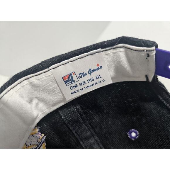 Vintage Minnesota Vikings Snapback Hat Cap Embroidered Black The GAME Spellout - Picture 6 of 7